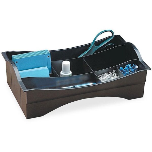 Rubbermaid® Hanging Desk Drawer Organizer, Plastic, Black Overstock