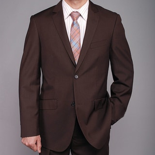 Men's Brown 2-button Slim-fit Suit-Image