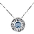 10k White Gold 2/5 to 1/2ct TDW Colored Diamond Halo Necklace