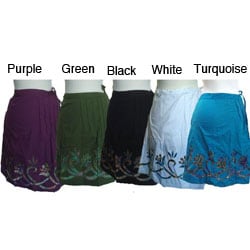 Women's Cotton Solid Color Skirt (Nepal)-Image