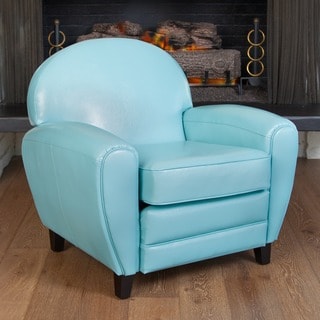 For sale Christopher Knight Home Oversized Teal Blue Leather Club Chair