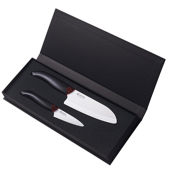 Kyocera Revolution Series 2-piece Black Blade Ceramic Knife Set