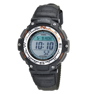 Casio Men's Green Digital Compass Watch with Twin Sensors