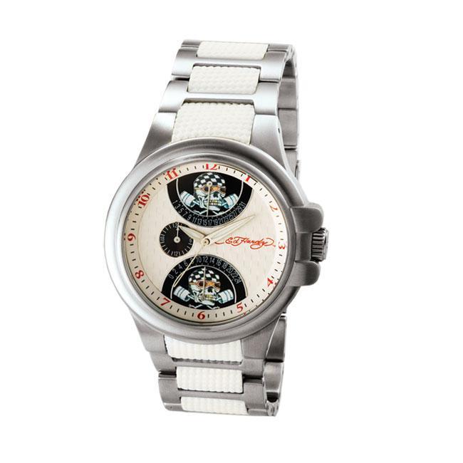 Ed Hardy Men's Speeder White Watch