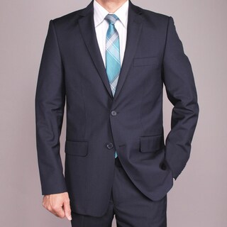 Click to Enlarge for Men's Navy Blue 2-button Slim-fit Suit Men's Navy Blue 2-button Slim-fit Suit-Image