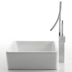 Kraus Rectangular Ceramic Vessel Sink/ Millennium Faucet