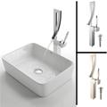 Kraus Rectangular Ceramic Vessel Sink/ Millennium Faucet