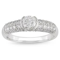 Miadora 14k White Gold 1ct TDW Diamond Engagement Ring (H-I, I2-I3)
