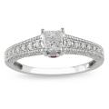 14k Gold 1/2ct TDW Diamond and Sapphire Engagement Ring (H-I, I2-I3)