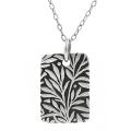 Sterling Silver Rectangle Willow Necklace