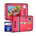 SVP Cybersnap 912 9MP Red Digital Camera with 16GB SDHC Memory Card
