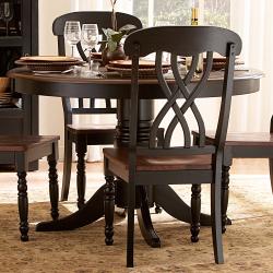 Mackenzie 5-piece Casual Country Antique Black Dining Set
