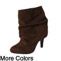 Glaze by Adi Faux Suede High Heel Slouchy Boots