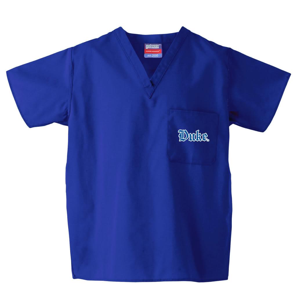 Gelscrub Unisex Royal Duke Blue Devils Scrub Top 13605948 Overstock
