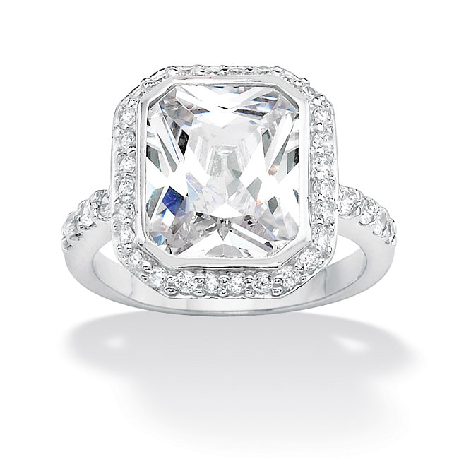 PalmBeach 4.48 TCW Cushion PrincessCut BezelSet Cubic Zirconia