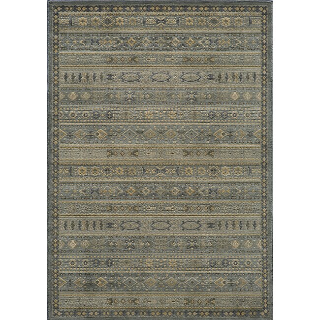 Preston Blue Gabbeh Rug (9'3 x 12'6) 13607368