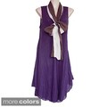 Women's Cotton Two-tone Dress and Scarf (Nepal)