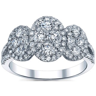 18k White Gold 1 1/3ct TDW Diamond Engagement Ring (G-H, SI1-SI2)