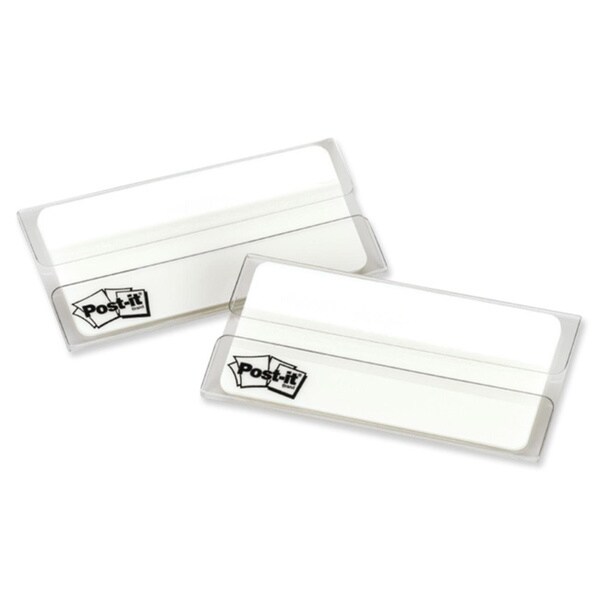 White Post-it Durable File Tabs- 3 x 1 1/2- White -
