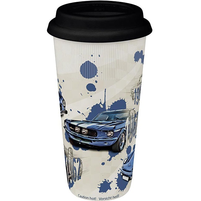 Konitz Legends on Wheels Blue Large Travel Mugs (Set of 4)