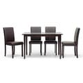 Susan 5-piece Brown Wood Modern Dining Set