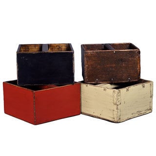 (^.^)/ Vintage Chinese Square Rice Bucket