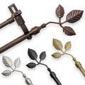 Adjustable Double Curtain Rod Set with Ivy Finial