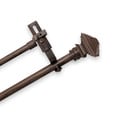 Adjustable Double Curtain Rod Set with Forey Finial