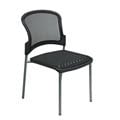 Office Star Visitors Titanium Finish Stacking Chairs (Pack of 2)
