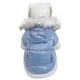 Pet Life Thinsulate Metallic Blue Fashion Parka with Removable Hood