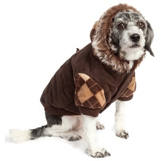 Pet Life Designer Patterned Removable Hood Cotton Pet Sweat Jacket