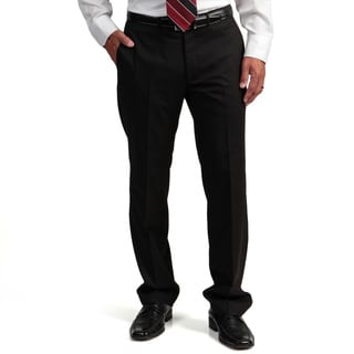 Kenneth Cole Reaction Men's Slim-fit Black Flat-front Suit Separate Pant-Image