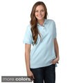 ADI Ultra Women's Double Pique Short-sleeve Buttoned Neck Polo Shirt