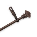 Adjustable Curtain Rod Set with Forey Finial