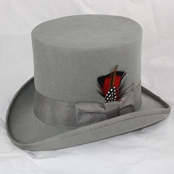 Ferrecci Men's Grey Wool Felt Top Hat-Image