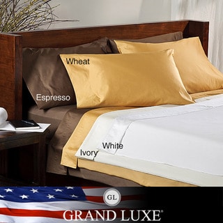 Grand Luxe Egyptian Cotton Sateen 800 Thread Count Deep Pocket Sheet Set and Pillowcase Separates