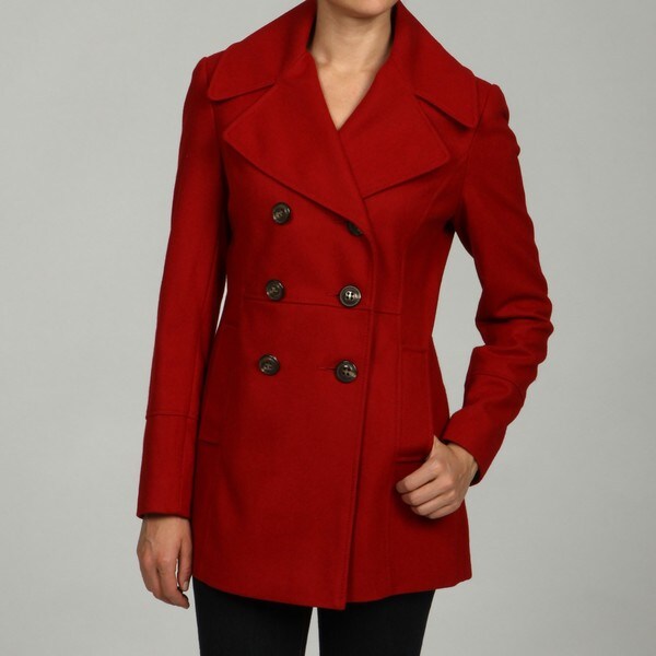 LNR by La Nouvelle Renaissance Women&#39;s Double-breasted Wool Pea Coat FINAL SALE - 13647890 ...