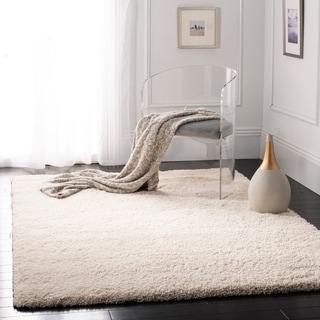 Find Cheap Price Safavieh Cozy Solid Ivory Shag Rug (4' x 6')