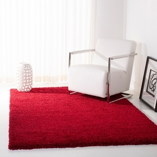 ===> Safavieh Cozy Solid Red Shag Rug (5'3 x 7'6)