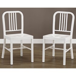 Find Shop White Metal Side Chairs (Set of 2)