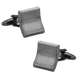 Cuff Daddy Gunmetal Elliptical Square Cuff Links