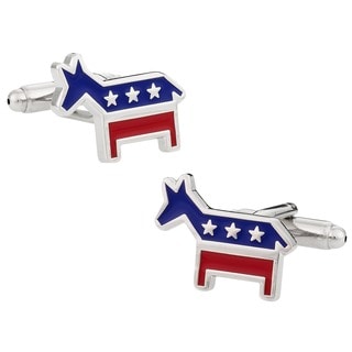 Cuff Daddy Silvertone Democrat Donkey Cuff Links