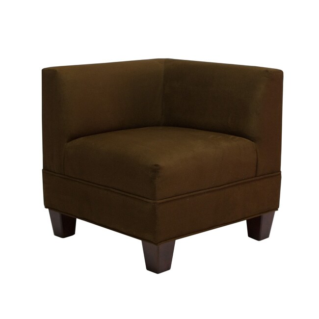 Makenzie Chocolate Corner Chair 13657027 Overstock Com Shopping