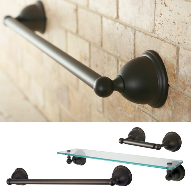 Restoration Oil Rubbed Bronze 3piece Shelf and Towel Bar Set