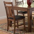 TRIBECCA HOME Kai Oak Brown Side Chairs (Set of 2)