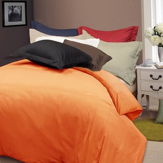 Solid Color Microfiber Duvet Cover Set