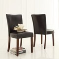 ETHAN HOME Jeremy Dark Brown Faux Leather Dining Chair (Set of 2)