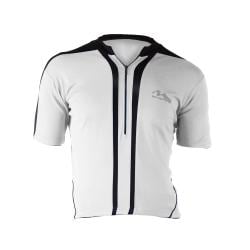 Cycle Force Men's M-Wave White Bicycle Jersey-Medium-Image