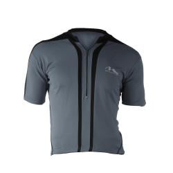 Cycle Force Men's M-Wave Dark Grey Bicycle Jersey (Medium)-Image