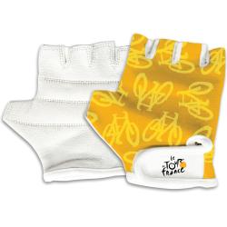 Tour De France Youth Yellow Bicycle Riding Gloves-Image